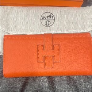 Hermes Orange Wallet